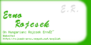 erno rojcsek business card